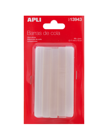 Pte. 10 barras de cola 11 mm APLI 13943