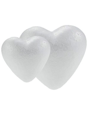 Pack 12 corazones poliespan 4.5 cm