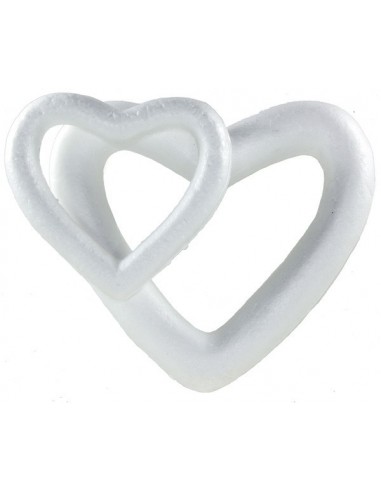 Doble corazón hueco poliespan 15/20 cm