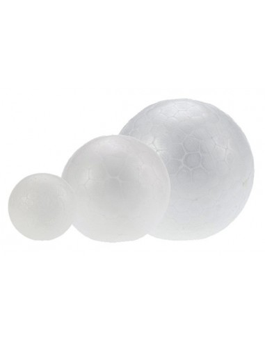 Pack 6 bolas  poliespan 8 cm