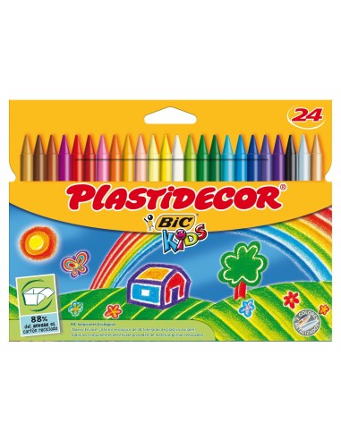 C/ 24 CERAS CERAS  PLASTIDECOR BIC