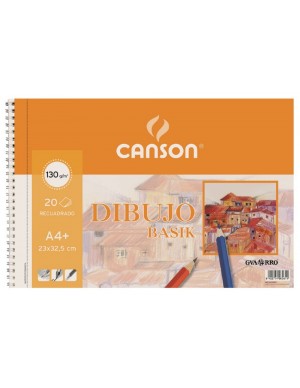Block dibujo basik espiral A-4 + canson