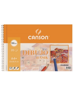 Block dibujo basik espiral A-4 + canson