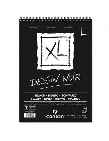 Album espiral  negro A-4 xl  40 h. 150 gr. de guarro
