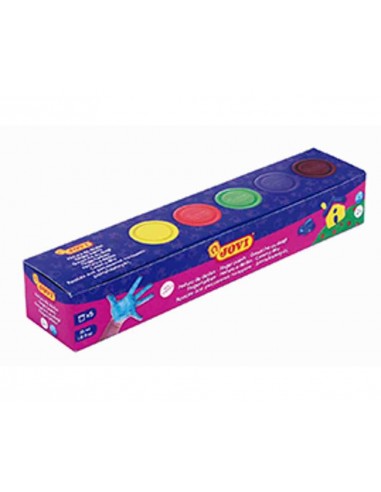 C/ 5 Botes pintura dedos 35 ml.