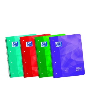 Cuaderno Oxford  A4 + cuadricula European 5 tapa plástico
