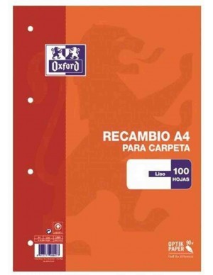 Recambio oxford 4 taladros hoja blanca