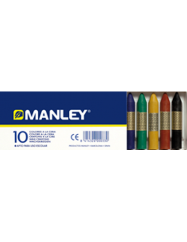 Caja cartón 10  ceras manley