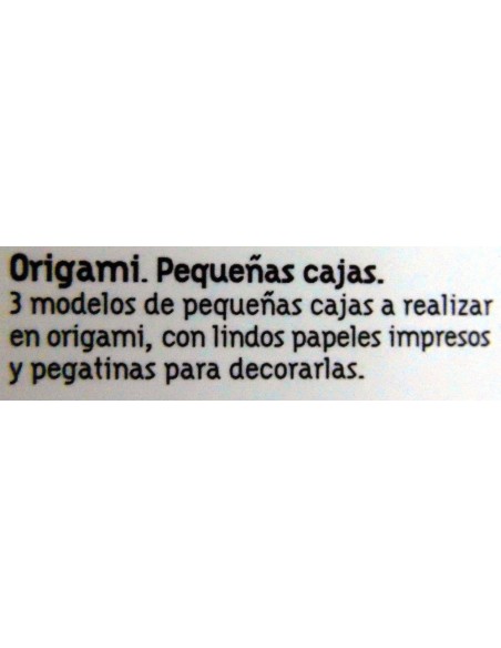 Origami pequeñas cajas