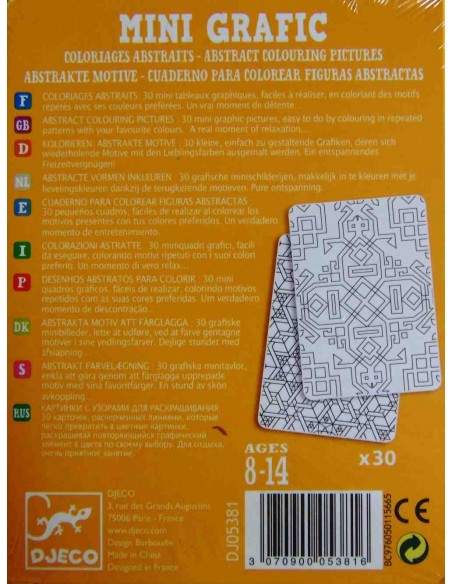 Mini-grafic cuaderno para colorear figuras abstractas