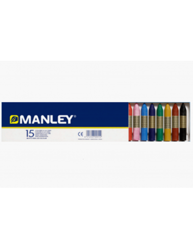 Caja cartón 15  ceras manley