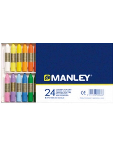 Caja cartón 24  ceras manley