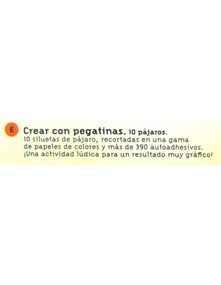 Crear con pegatinas. 10 pájaros. Djeco
