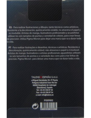Estuche 9 rotuladores Pigma Micron 0.5 colores variados 2
