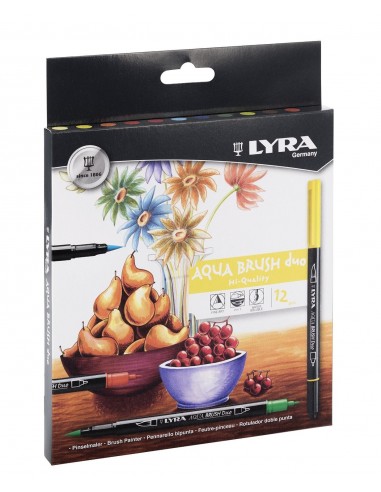 Caja 12 rotuladores Lyra Aqua Brush Duo
