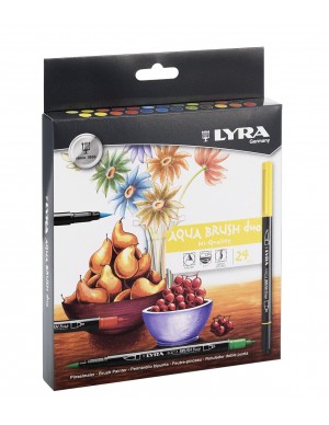 Caja 24 rotuladores Lyra Aqua Brush Duo