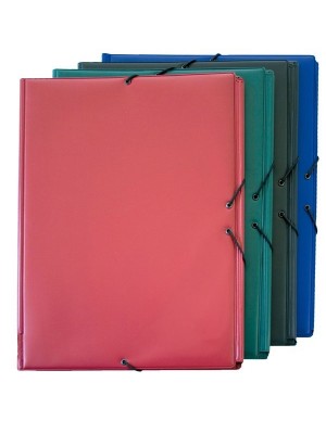 Carpeta PVC  gomas y solapas tamaño folio