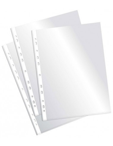 C/ 100 Fundas multitaladro  Elba A-4 cristal 70 micras