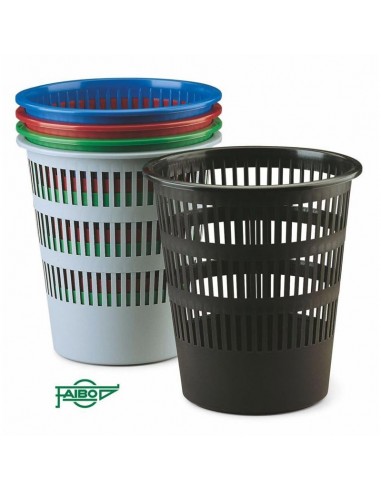 Papelera plástico negra 12 litros