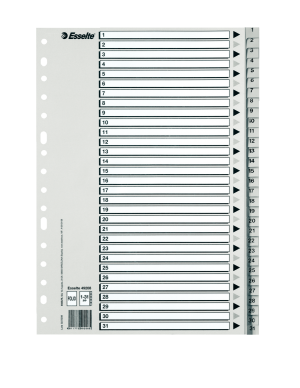 índice numérico plástico 1-31 Esselte