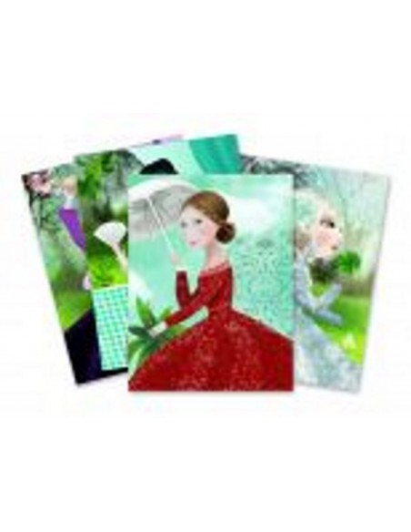 Juego pintar cintas y encajes con tiza líquida DJECO