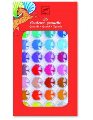 36 colores gouache Djeco