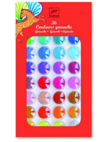 36 colores gouache Djeco
