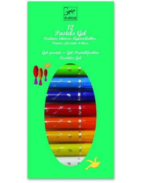C/ 12 pasteles gel acuarelables Djeco