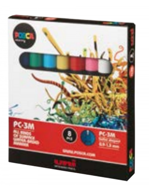 C/ 8 rotuladores Posca PC-3M
