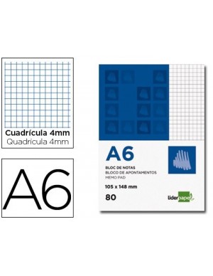Bloc notas A-6 cuadricula