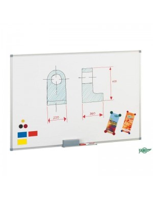 Pizarra blanca lacada magnética 90x120 cm