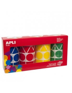 Estuche4 unidades  gomets geométricos XL APLI