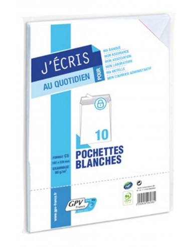 Pte. 10 bolsa blanca 162x229 DIN C5