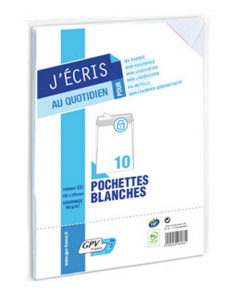 Pte. 10 bolsa blanca 162x229 DIN C5