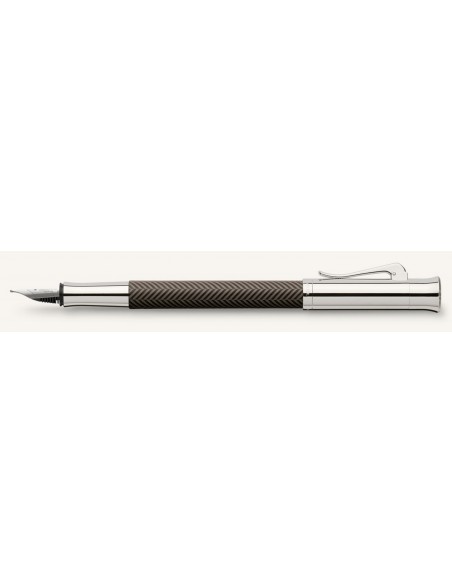 PLUMA ESTILOGRÁFICA GUILLOCHE CISELÉ MARRÓN Graf Von Faber Castell
