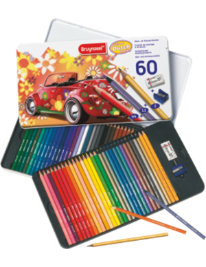 Caja 60 piezas Bruynzeel para colorear y dibujar