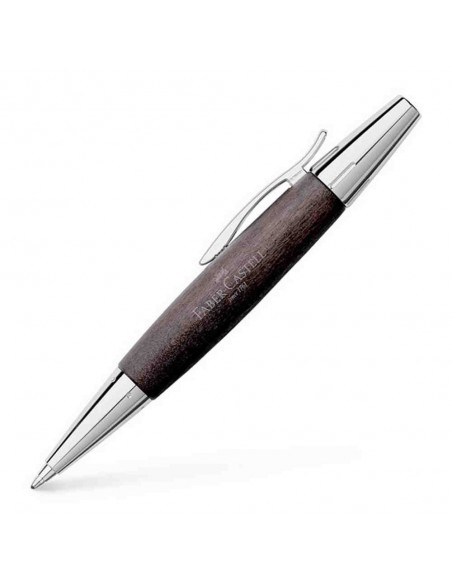 Bolígrafo e-motion cromado peral negro Faber-Castell