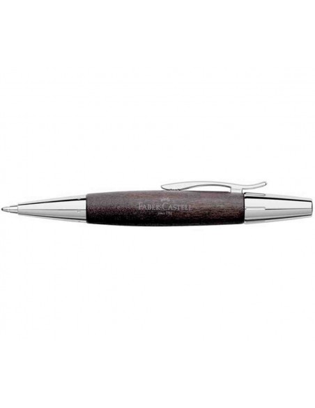 Bolígrafo e-motion cromado peral negro Faber-Castell