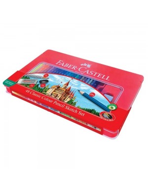 Estuche de metal 48 ecolápices Castillo (incluye oro y plata)