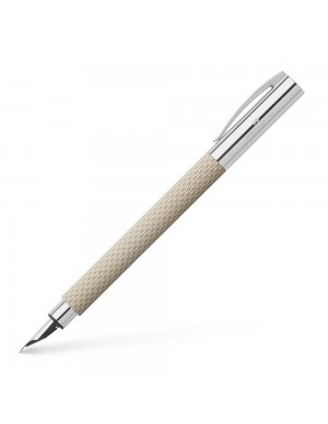 Pluma estilográfica Ambition OpArt arena blanca "M" Faber Castell