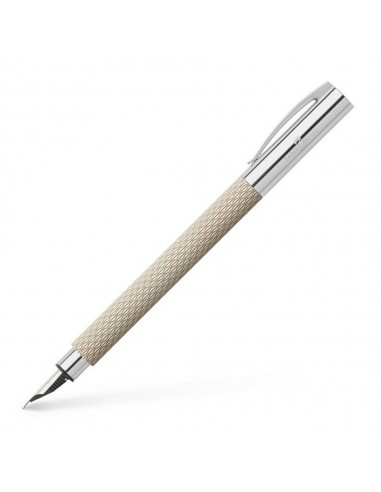 Pluma estilográfica Ambition OpArt arena blanca "M" Faber Castell