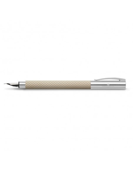 Pluma estilográfica Ambition OpArt arena blanca "M" Faber Castell