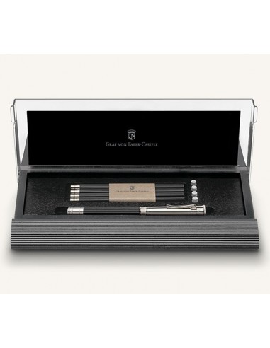 Estuche Nº I de aliso negro con lápiz perfecto con alargador bañado en platino 118518