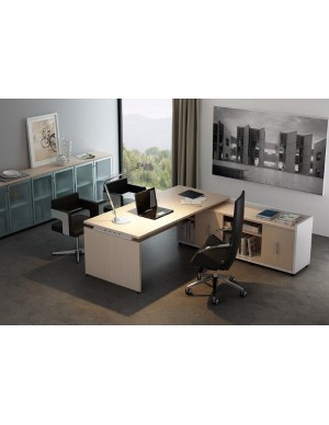 Mesa dirección+ ala + credenza puertas correderas  serie ceres de Ismobel