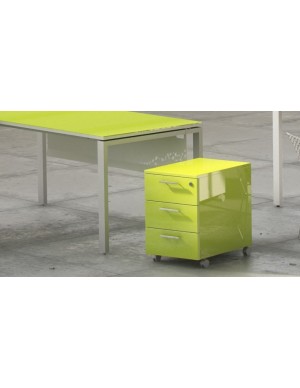 Cajonera tendencia de 3 cajones con ruedas de ofitres