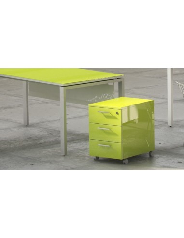 Cajonera tendencia de 3 cajones con ruedas de ofitres