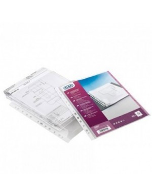 Pte. 10 fundas multitaladro gran capacidad A-4 Elba 100207012