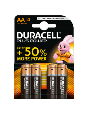Pte. 4 pilas alcalinas Duracell LR06 PLUS POWER
