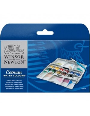 Caja 12 acuarelas Winsor&Newton cotman Pocket plus