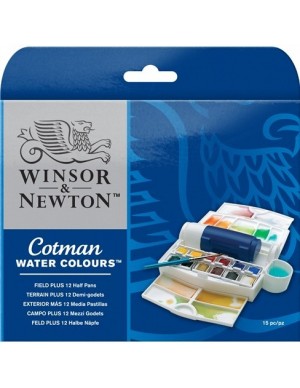 Caja 12 acuarelas Winsor&Newton cotman Pocket plus